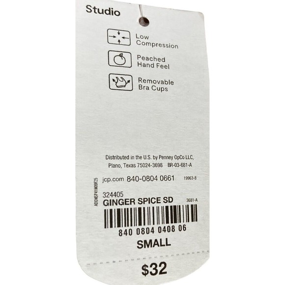 Sports Bra Small Xersion ginger spice low compression nwt removable bra cups - Picture 15 of 16